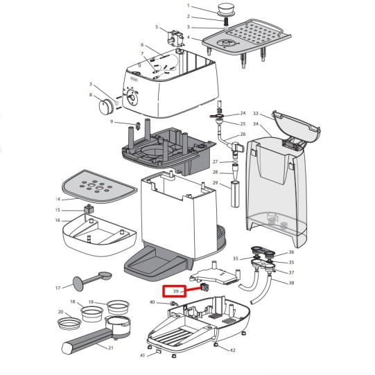 DeLonghi slēdzis viena pola bez fiksācijas EC251| ECO**