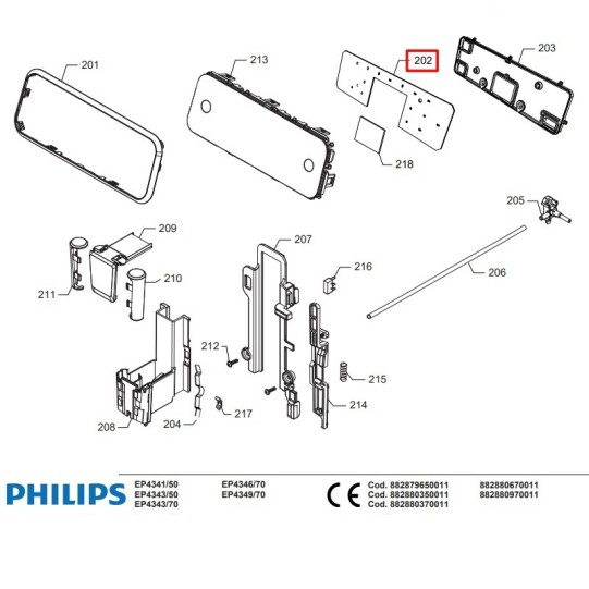 Philips vadības plate displeja EP434*