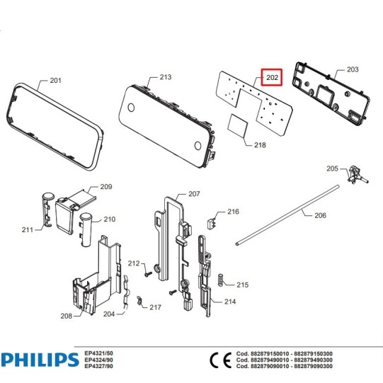 Philips vadības plate displeja EP432