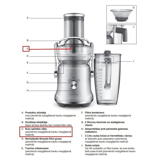 Stollar Sage sulu spiedes vāks SJE530 / BJE530